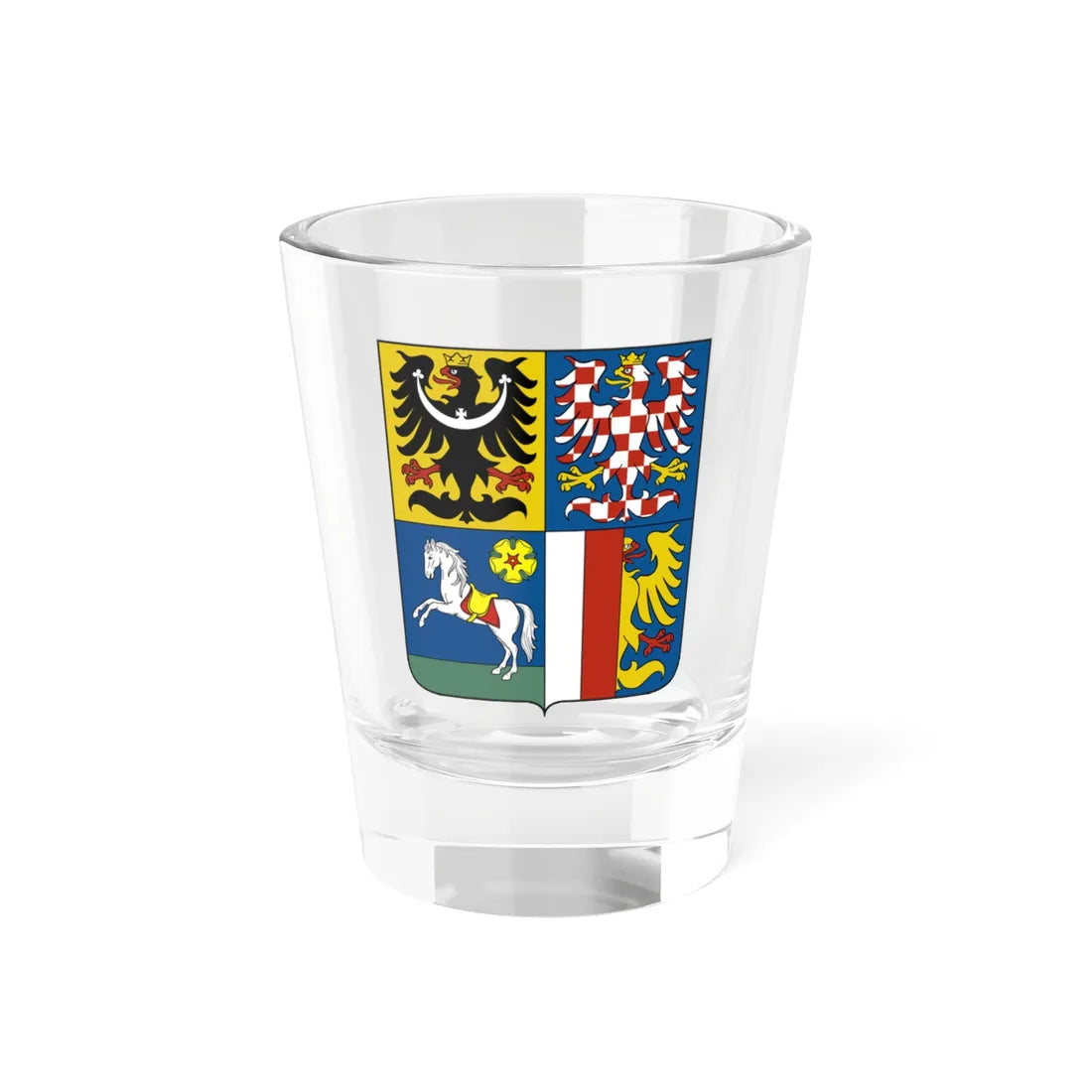 Moravian-Silesian Region CoA CZ (Czech Republic) (Coat of Arms) Shot Glass 1.5oz 1.5oz - Go Mug Yourself