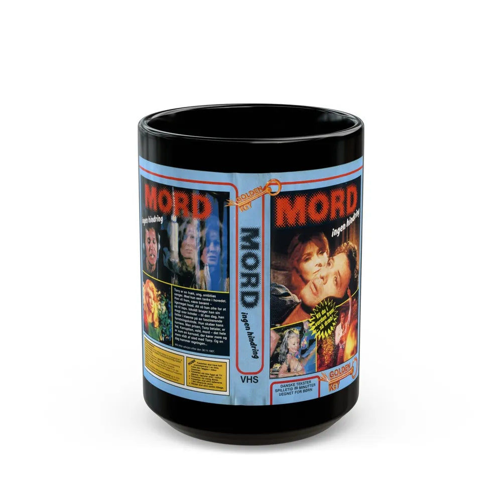 MORD INGEN HINDRING (VHS COVER) - Black Coffee Mug-15oz-Go Mug Yourself