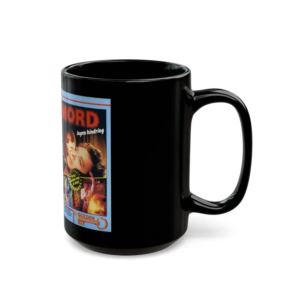 MORD INGEN HINDRING (VHS COVER) - Black Coffee Mug-Go Mug Yourself