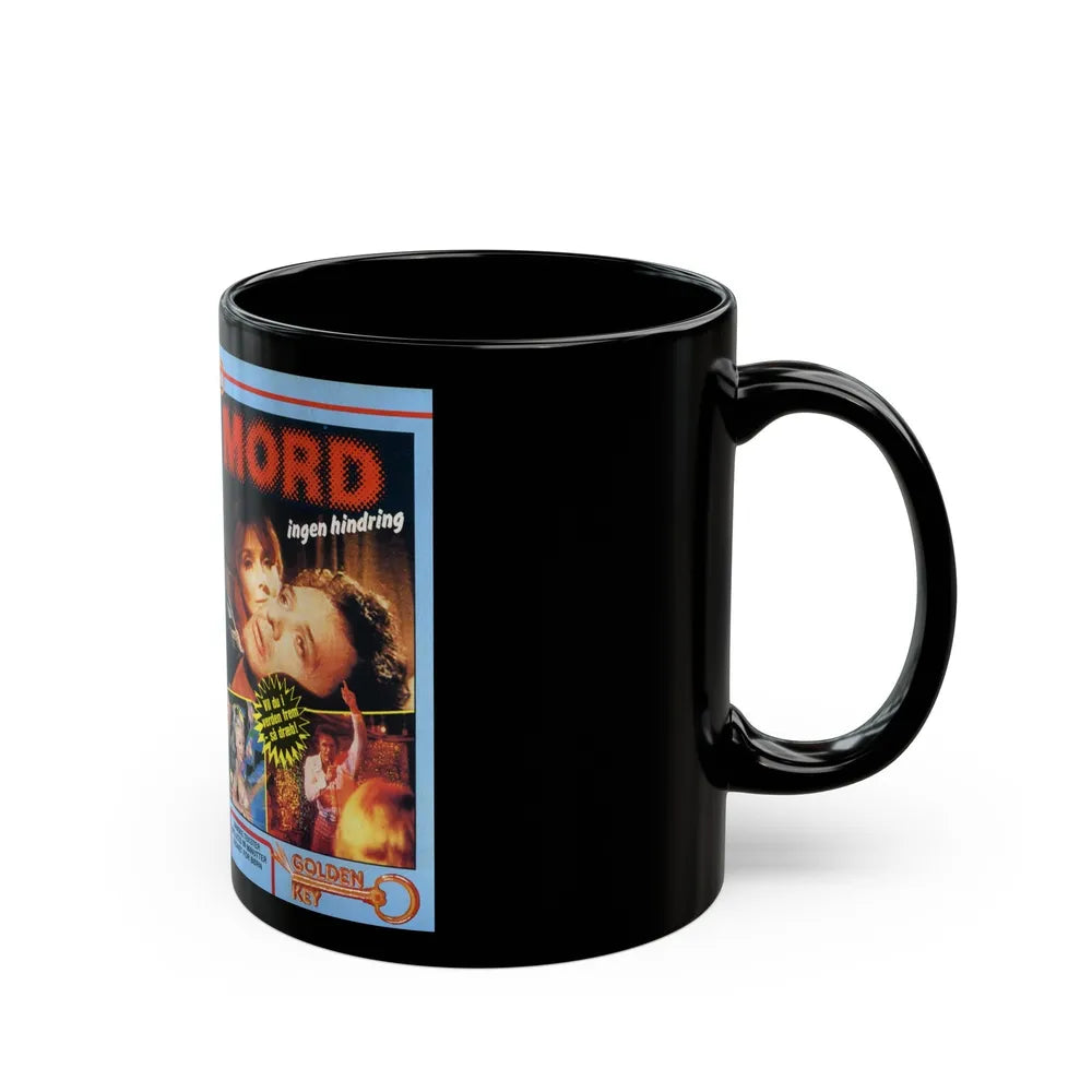 MORD INGEN HINDRING (VHS COVER) - Black Coffee Mug-Go Mug Yourself