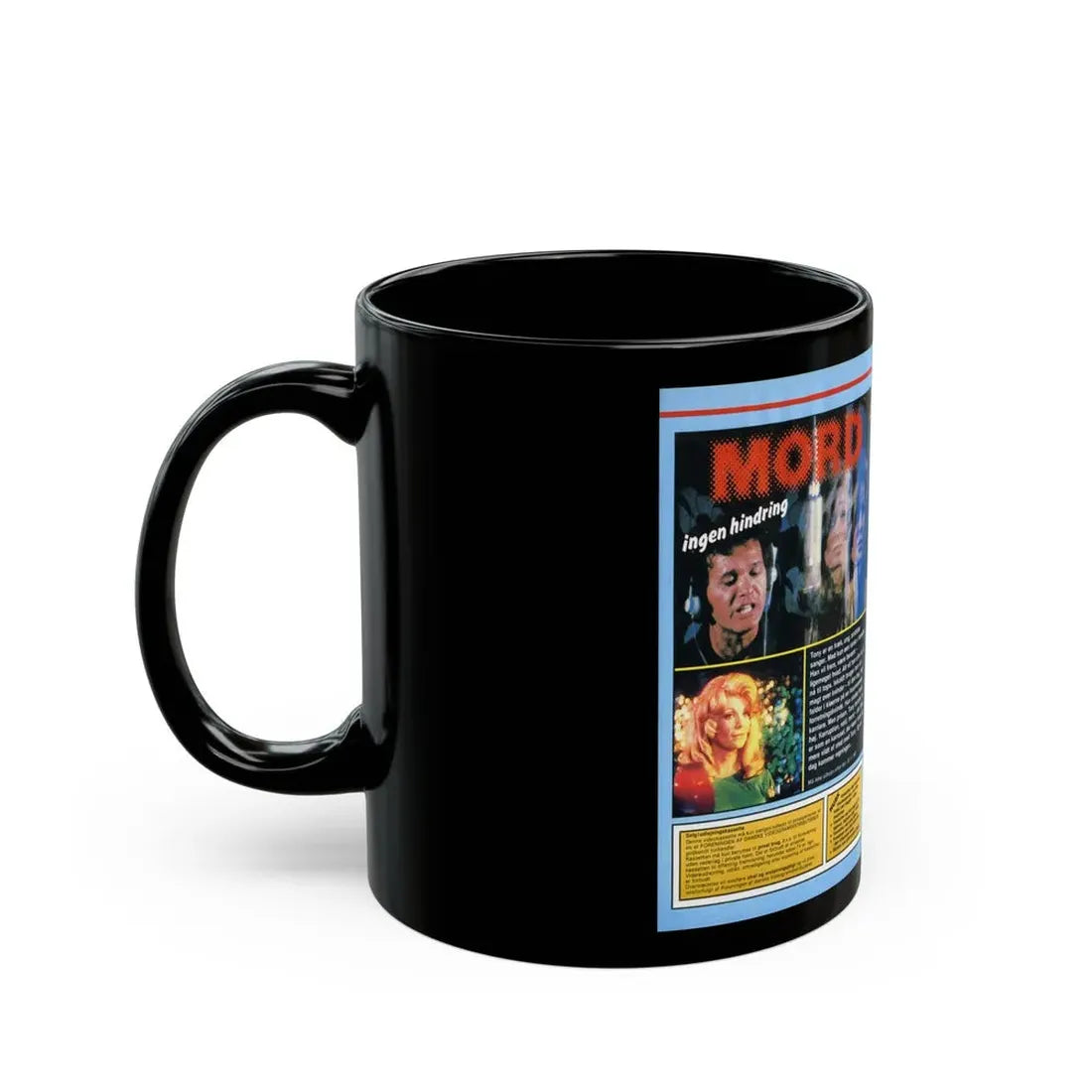 MORD INGEN HINDRING (VHS COVER) - Black Coffee Mug - Go Mug Yourself