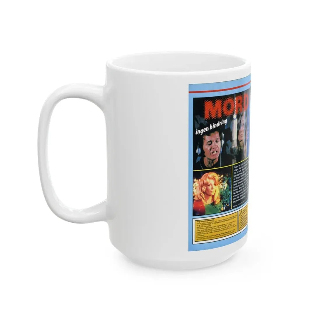 MORD INGEN HINDRING (VHS COVER) - White Coffee Mug - Go Mug Yourself