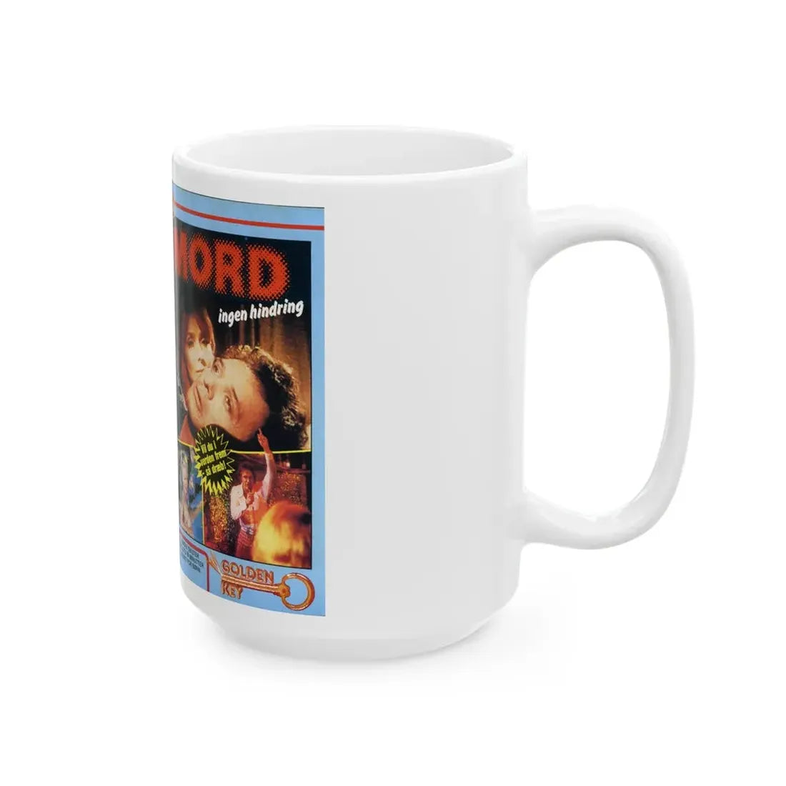 MORD INGEN HINDRING (VHS COVER) - White Coffee Mug - Go Mug Yourself