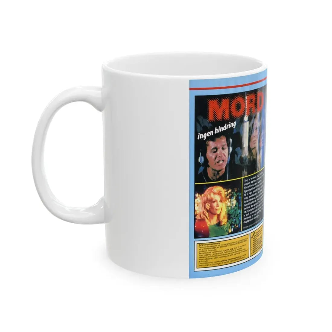 MORD INGEN HINDRING (VHS COVER) - White Coffee Mug - Go Mug Yourself
