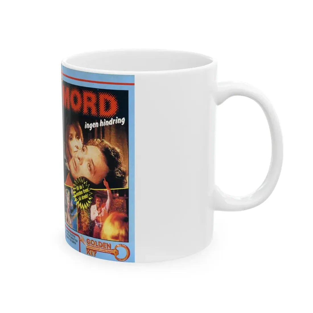 MORD INGEN HINDRING (VHS COVER) - White Coffee Mug - Go Mug Yourself