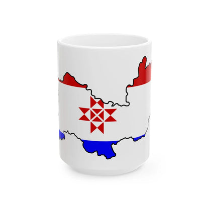 Mordov-geo-stub (Russia) White Coffee Mug 15oz - Go Mug Yourself