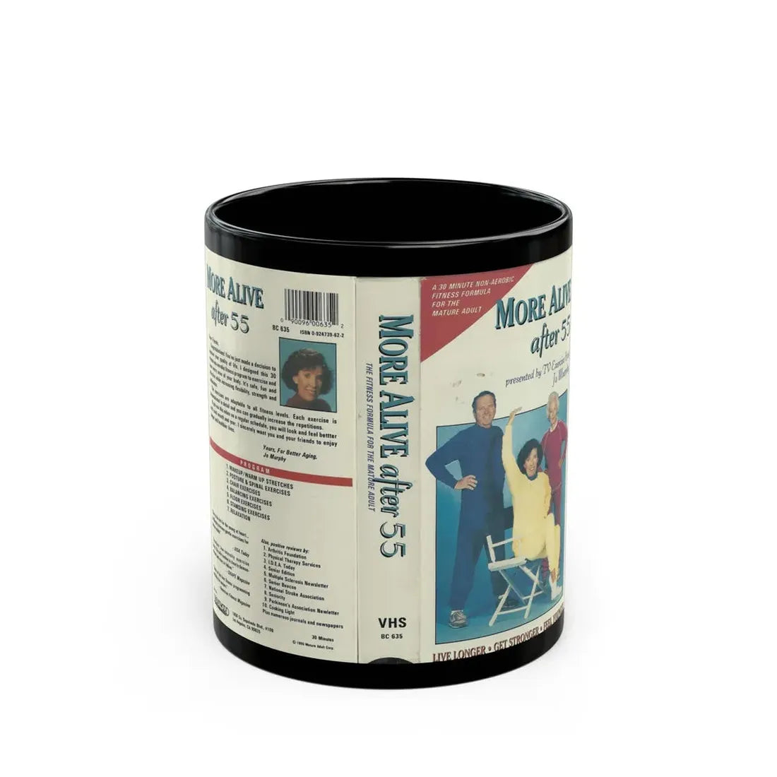 MORE ALIVE AFTER 55 (VHS COVER) - Black Coffee Mug 11oz - Go Mug Yourself