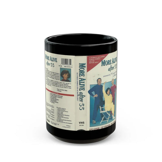 MORE ALIVE AFTER 55 (VHS COVER) - Black Coffee Mug-15oz-Go Mug Yourself