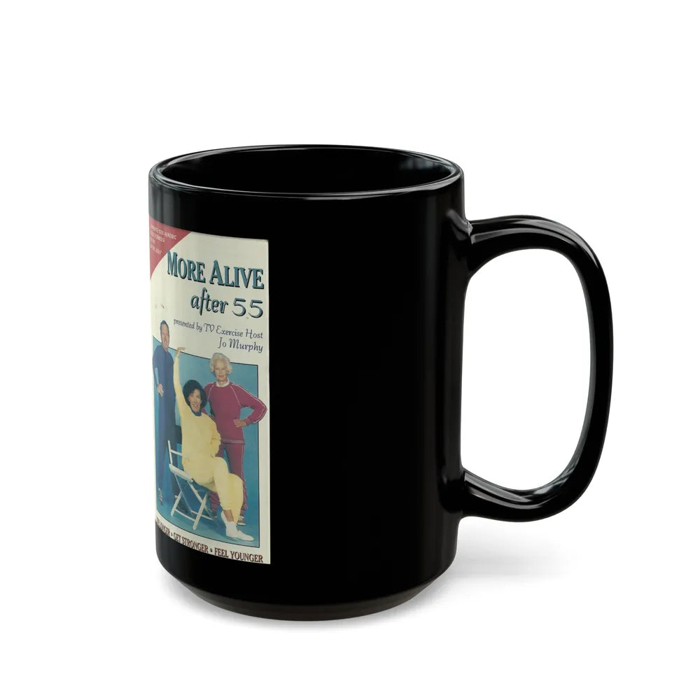 MORE ALIVE AFTER 55 (VHS COVER) - Black Coffee Mug-Go Mug Yourself