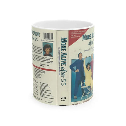 MORE ALIVE AFTER 55 (VHS COVER) - White Coffee Mug 11oz - Go Mug Yourself