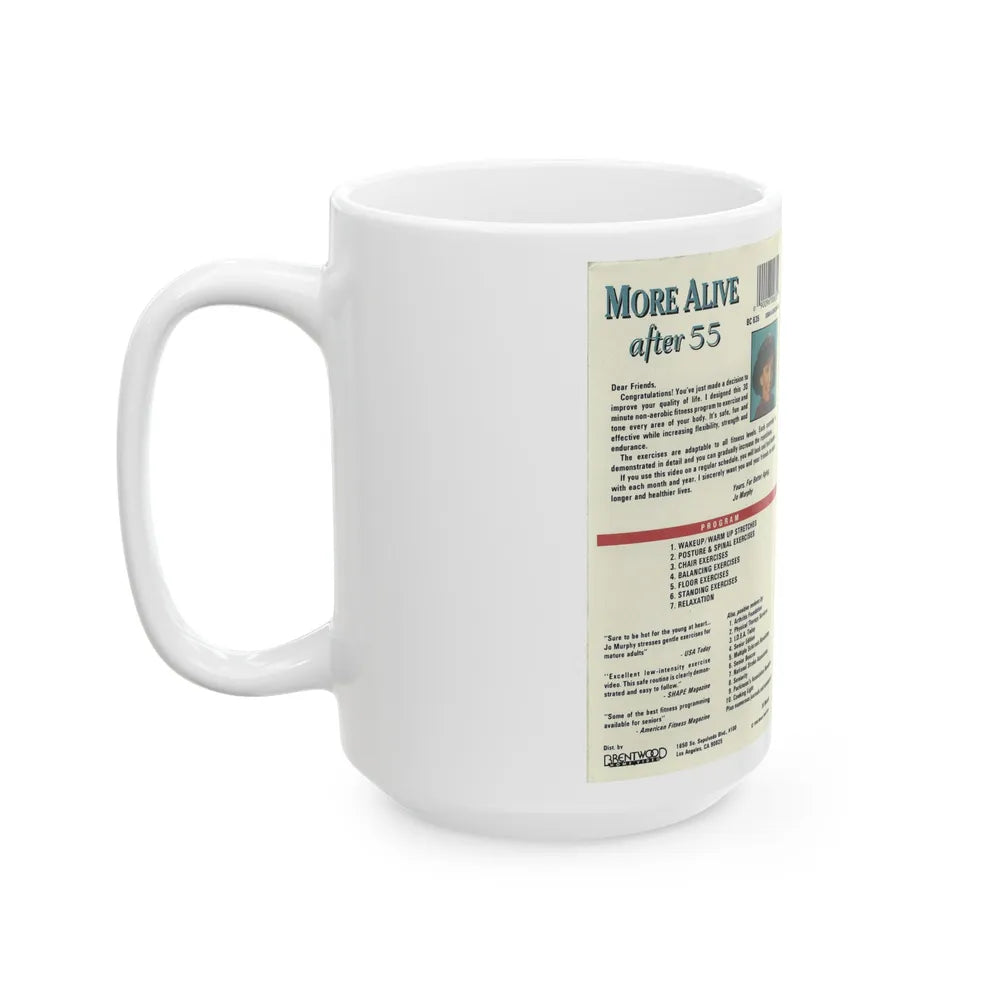 MORE ALIVE AFTER 55 (VHS COVER) - White Coffee Mug-Go Mug Yourself