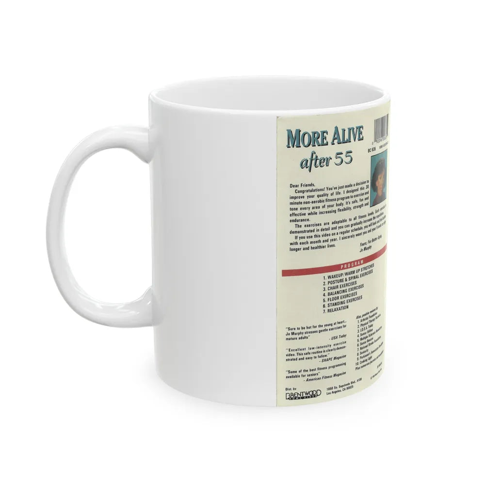 MORE ALIVE AFTER 55 (VHS COVER) - White Coffee Mug-Go Mug Yourself