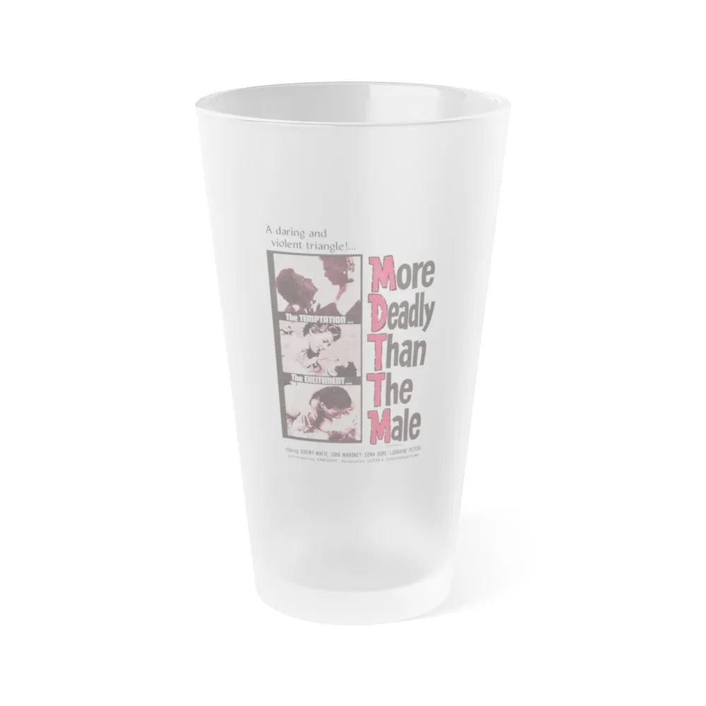 MORE DEADLY THAN THE MALE 1959 Movie Poster - Frosted Pint Glass 16oz-16oz-Frosted-Go Mug Yourself