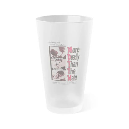 MORE DEADLY THAN THE MALE 1959 Movie Poster - Frosted Pint Glass 16oz 16oz Frosted - Go Mug Yourself
