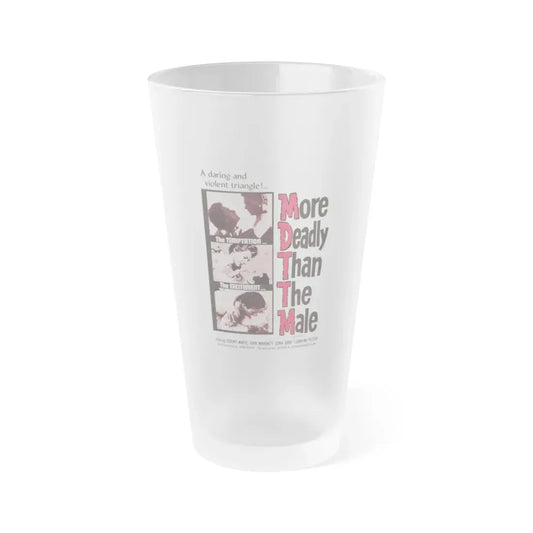 MORE DEADLY THAN THE MALE 1959 Movie Poster - Frosted Pint Glass 16oz 16oz Frosted - Go Mug Yourself