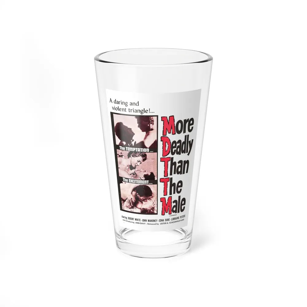 MORE DEADLY THAN THE MALE 1959 Movie Poster - Pint Glass 16oz-16oz-Go Mug Yourself