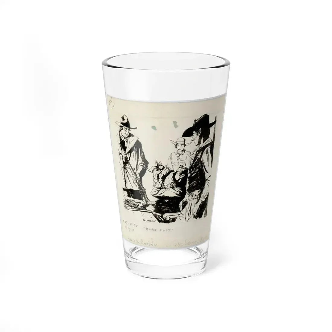 More Dust, Rider on Buckskin (Collins Wild West Club, 1957) (Magazine Illustration) Pint Glass 16oz 16oz - Go Mug Yourself