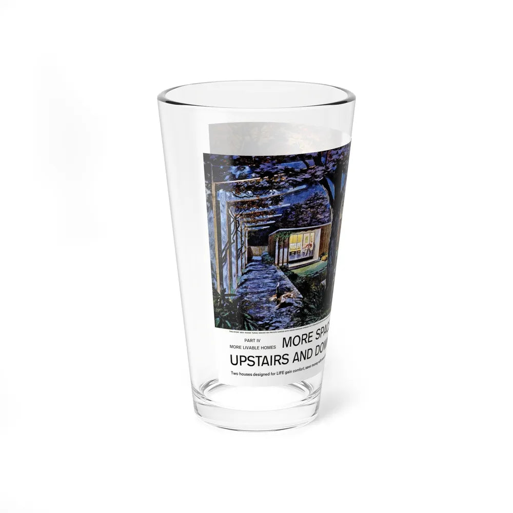 More Space Upstairs And Down, 1958 (Magazine Illustration) Pint Glass 16oz-Go Mug Yourself