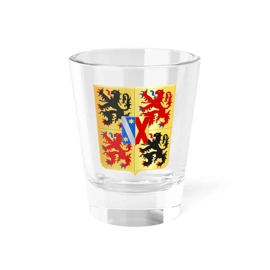 Morlanwelz wapen (Belgium) (Coat of Arms) Shot Glass 1.5oz 1.5oz - Go Mug Yourself