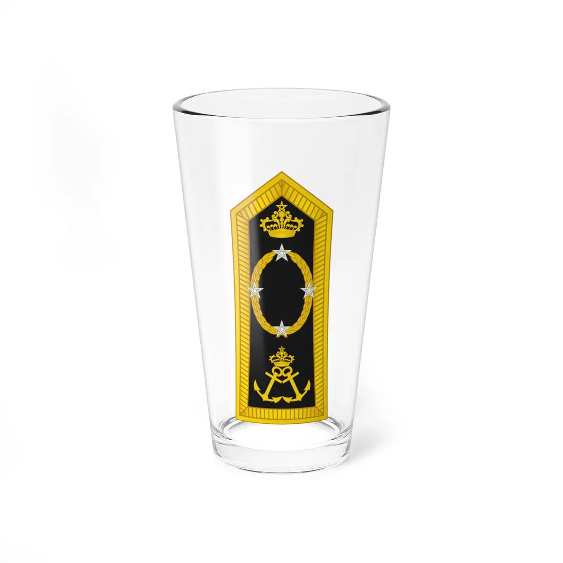 Morocco Navy OF 8 (Morocco) (Military Rank) Pint Glass 16oz 16oz - Go Mug Yourself