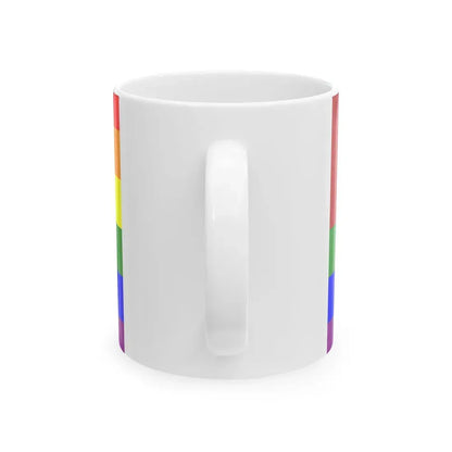 Morocco Rainbow Flag hexagram (Morocco) White Coffee Mug - Go Mug Yourself