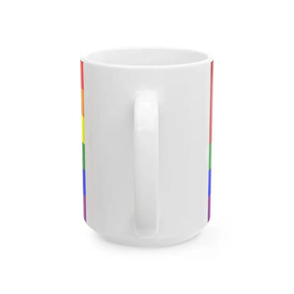 Morocco Rainbow Flag hexagram (Morocco) White Coffee Mug - Go Mug Yourself