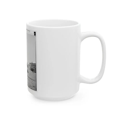 Morris Island, S.C. Interior View Of Fort Putnam (U.S. Civil War) White Coffee Mug-Go Mug Yourself