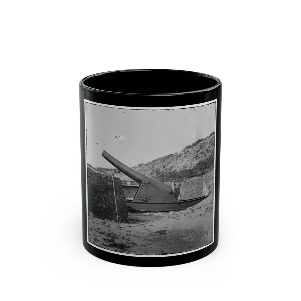 Morris Island, S.C. Interior View With Another Mounted Gun, Fort Putnam (U.S. Civil War) Black Coffee Mug-11oz-Go Mug Yourself
