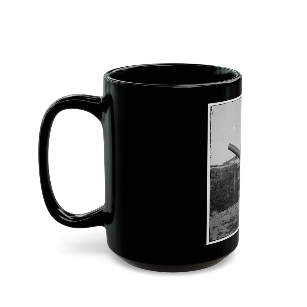 Morris Island, S.C. Interior View With Another Mounted Gun, Fort Putnam (U.S. Civil War) Black Coffee Mug-Go Mug Yourself