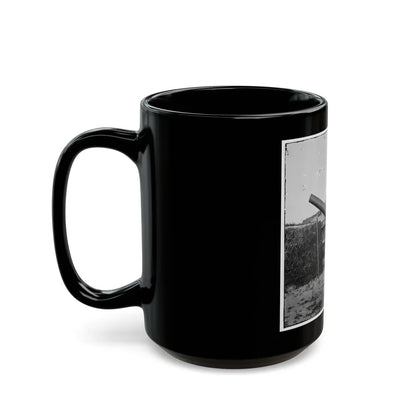 Morris Island, S.C. Interior View With Another Mounted Gun, Fort Putnam (U.S. Civil War) Black Coffee Mug-Go Mug Yourself