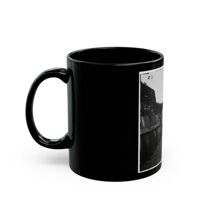 Morris Island, S.C. Interior View With Mounted Gun, Fort Putnam (U.S. Civil War) Black Coffee Mug-Go Mug Yourself