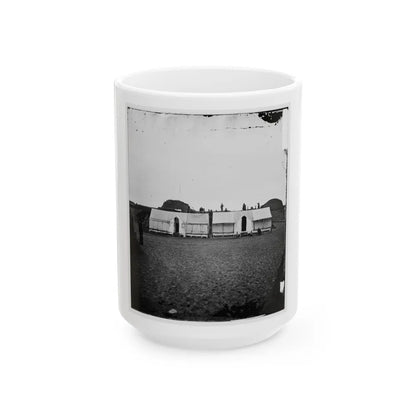 Morris Island, S.C. Quarters Of Federal Garrison Inside Fort Wagner (U.S. Civil War) White Coffee Mug-15oz-Go Mug Yourself