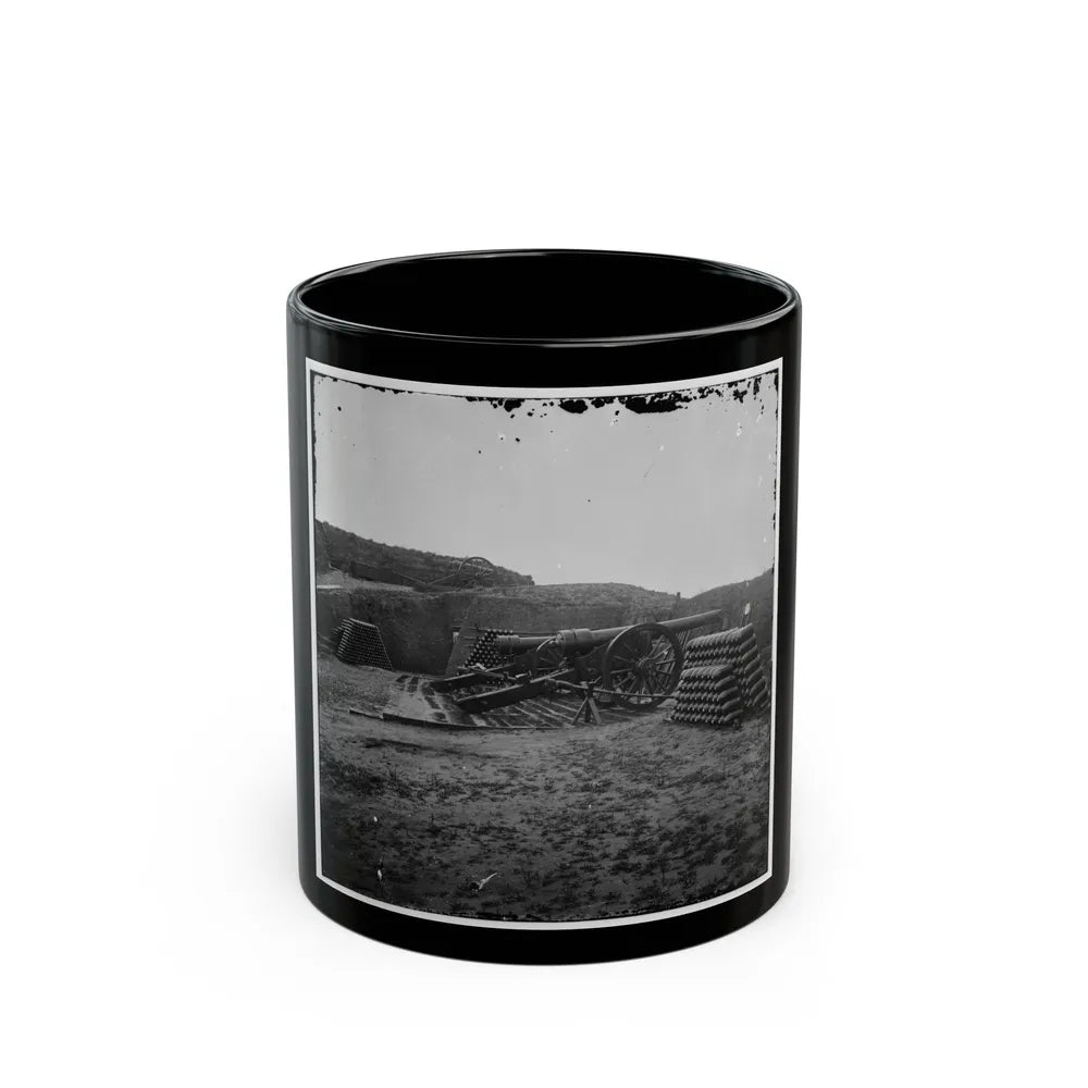 Morris Island, S.C. Two 100-Pdr. Parrott Guns And Stacks Of Shells Inside Fort Putnam (U.S. Civil War) Black Coffee Mug-11oz-Go Mug Yourself