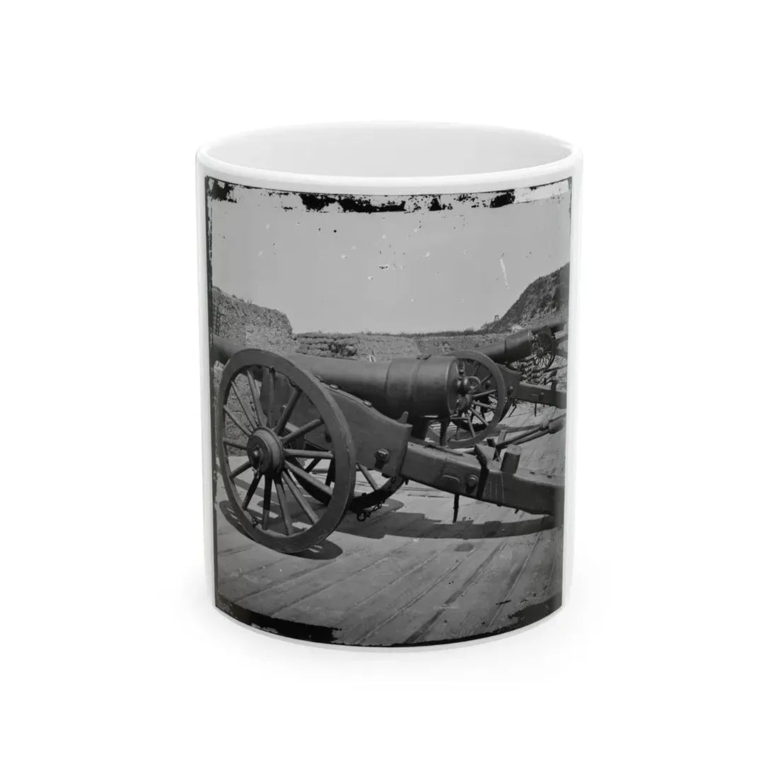Morris Island, S.C. Battery Of 100-Pdr. Parrott Guns Inside Fort Putnam (U.S. Civil War) White Coffee Mug 11oz - Go Mug Yourself