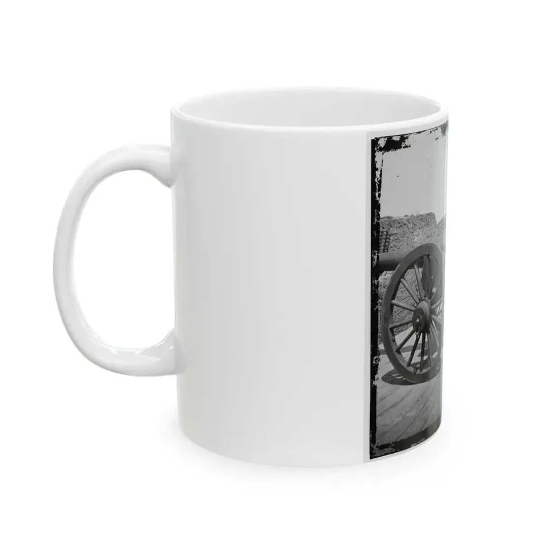 Morris Island, S.C. Battery Of 100-Pdr. Parrott Guns Inside Fort Putnam (U.S. Civil War) White Coffee Mug - Go Mug Yourself