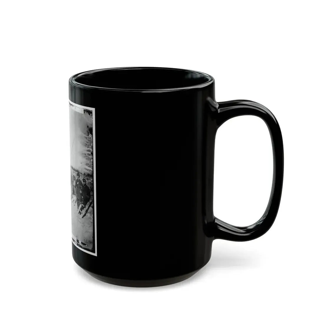 Morris Island, S.C. Federal Mortars Aimed At Fort Sumter, With Crews (U.S. Civil War) Black Coffee Mug - Go Mug Yourself