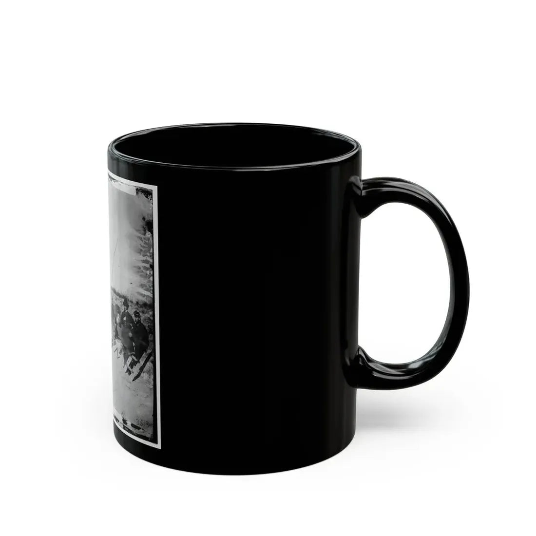 Morris Island, S.C. Federal Mortars Aimed At Fort Sumter, With Crews (U.S. Civil War) Black Coffee Mug - Go Mug Yourself