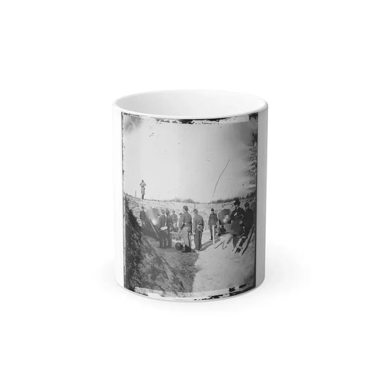 Morris Island, S.C. Federal Mortars Aimed at Fort Sumter, With Crews (U.S. Civil War) Color Changing Coffee Mug 11oz Default Title 11oz - Go Mug Yourself