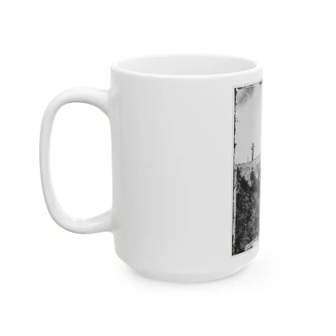 Morris Island, S.C. Federal Mortars Aimed At Fort Sumter, With Crews (U.S. Civil War) White Coffee Mug - Go Mug Yourself