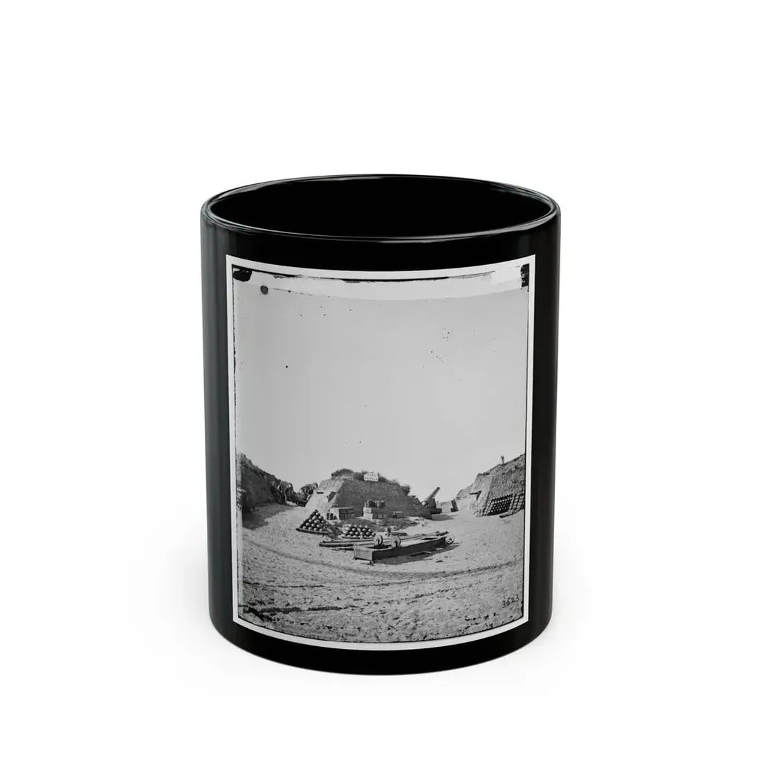 Morris Island, S.C. Interior View Of Fort Putnam (U.S. Civil War) Black Coffee Mug 11oz - Go Mug Yourself