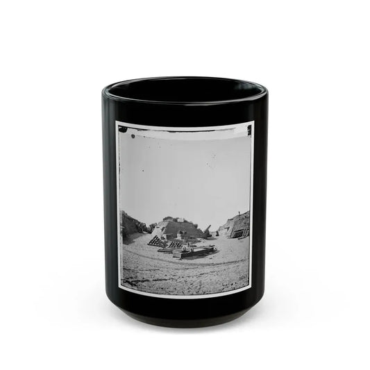 Morris Island, S.C. Interior View Of Fort Putnam (U.S. Civil War) Black Coffee Mug 15oz - Go Mug Yourself