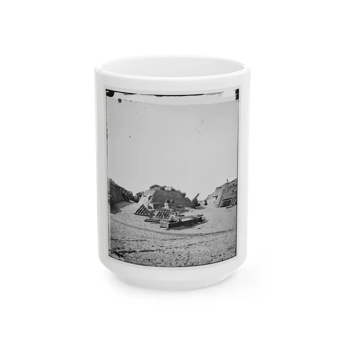 Morris Island, S.C. Interior View Of Fort Putnam (U.S. Civil War) White Coffee Mug 15oz - Go Mug Yourself