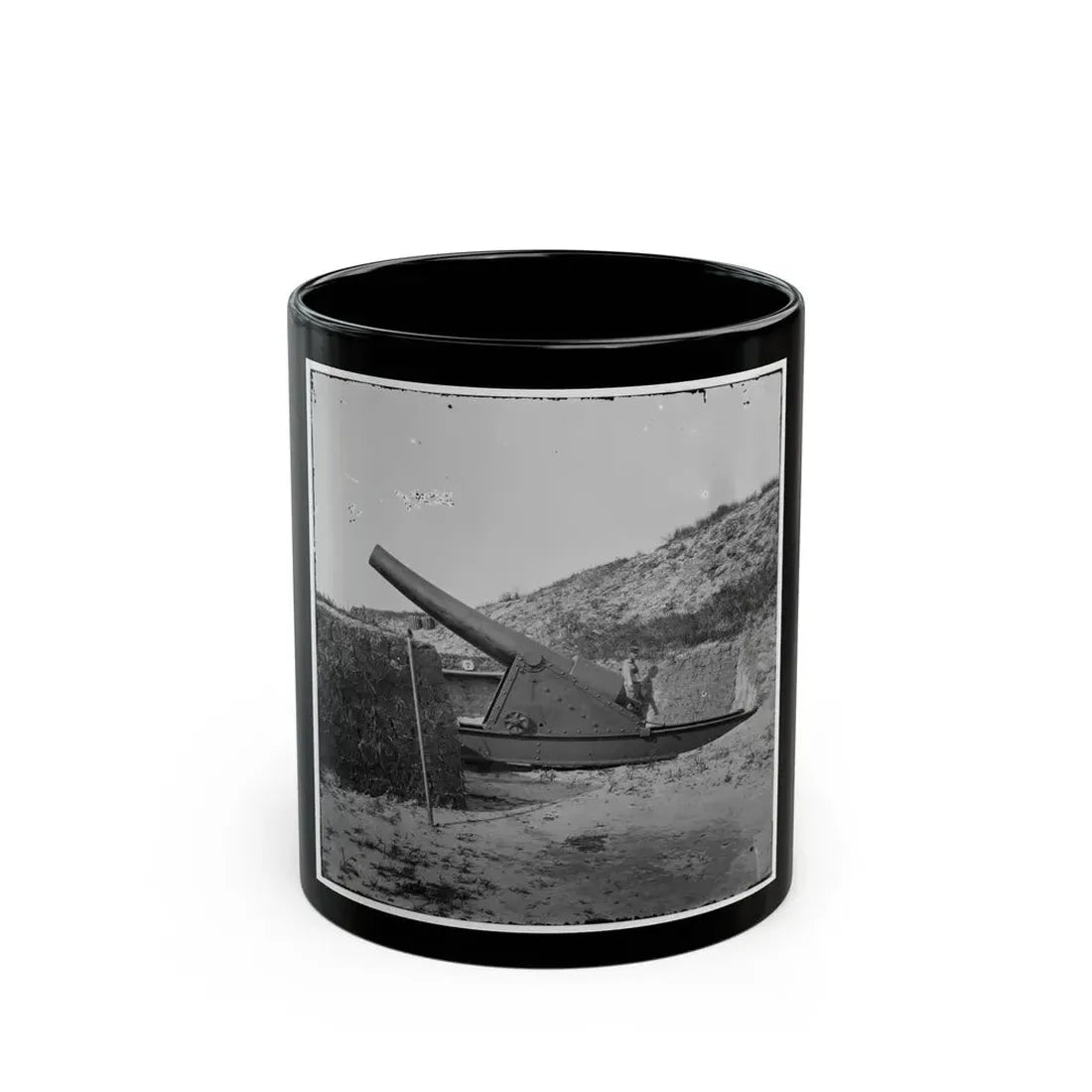 Morris Island, S.C. Interior View With Another Mounted Gun, Fort Putnam (U.S. Civil War) Black Coffee Mug 11oz - Go Mug Yourself