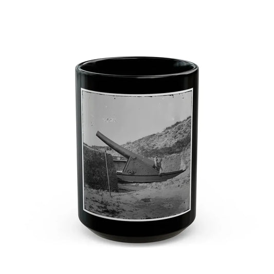Morris Island, S.C. Interior View With Another Mounted Gun, Fort Putnam (U.S. Civil War) Black Coffee Mug 15oz - Go Mug Yourself