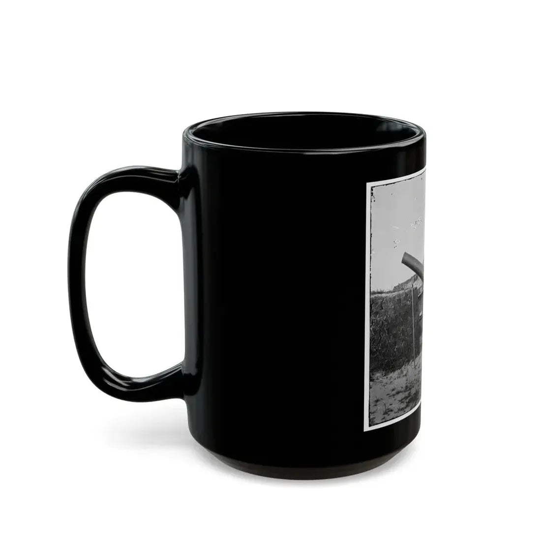 Morris Island, S.C. Interior View With Another Mounted Gun, Fort Putnam (U.S. Civil War) Black Coffee Mug - Go Mug Yourself