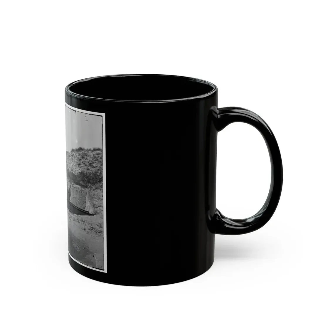 Morris Island, S.C. Interior View With Another Mounted Gun, Fort Putnam (U.S. Civil War) Black Coffee Mug - Go Mug Yourself