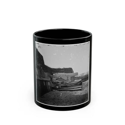 Morris Island, S.C. Interior View With Mounted Gun, Fort Putnam (U.S. Civil War) Black Coffee Mug 11oz - Go Mug Yourself