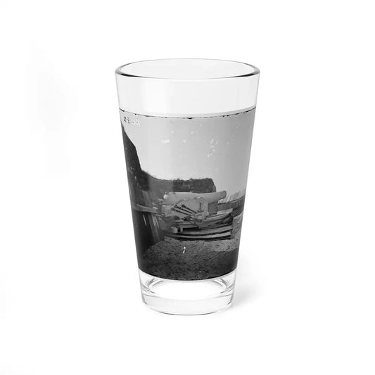 Morris Island, S.C. Interior View With Mounted Gun, Fort Putnam (U.S. Civil War) Pint Glass 16oz 16oz - Go Mug Yourself
