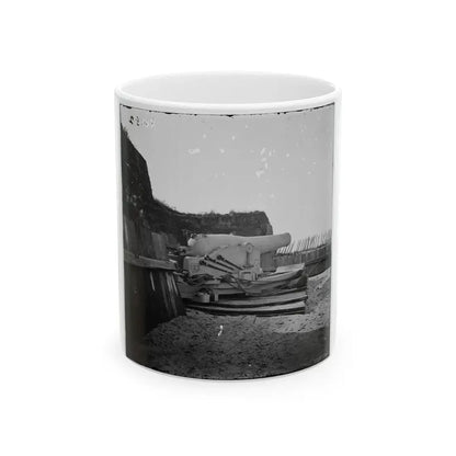 Morris Island, S.C. Interior View With Mounted Gun, Fort Putnam (U.S. Civil War) White Coffee Mug 11oz - Go Mug Yourself