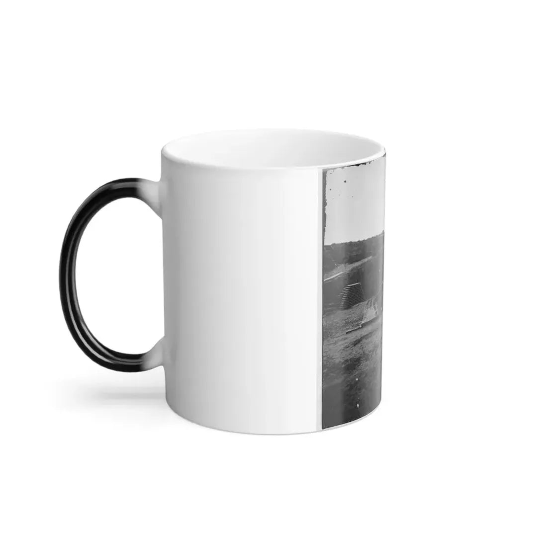 Morris Island, S.C. Two 100-Pdr. Parrott Guns and Stacks of Shells Inside Fort Putnam (U.S. Civil War) Color Changing Coffee Mug 11oz - Go Mug Yourself